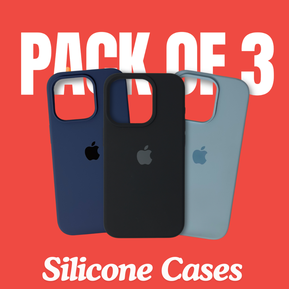 iPhone 6s to 16ProMax Pack of 3 Silicone Covers